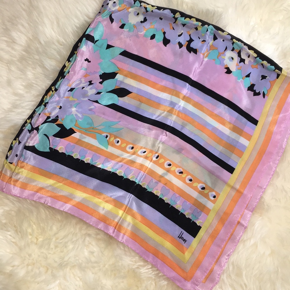 Honey SILK floral scarf